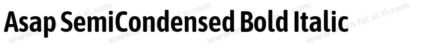 Asap SemiCondensed Bold Italic字体转换